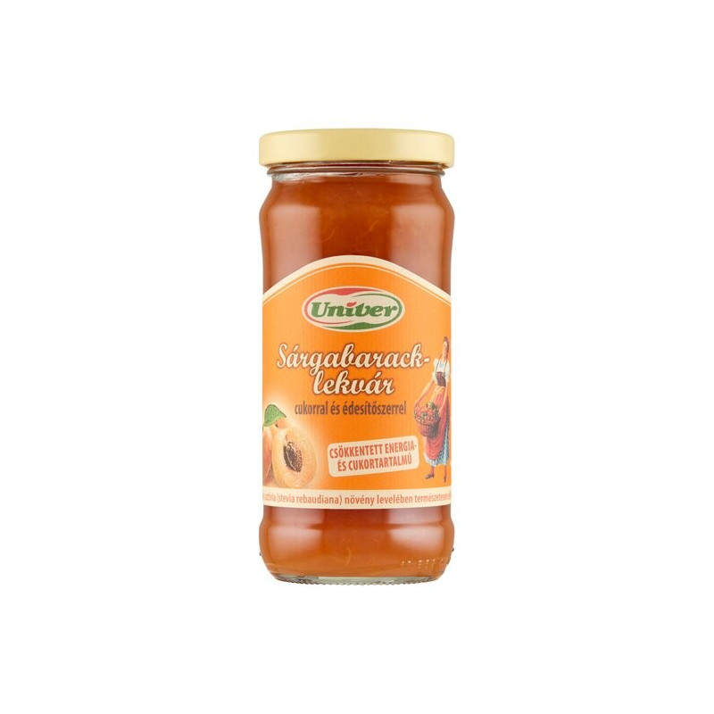 Apricot Jam Premium Jam with sugar and sweetener 280g