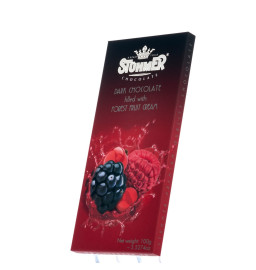 Dark Chocolate (65%) filled with Forest Fruit Cream 100g by Stuhmer