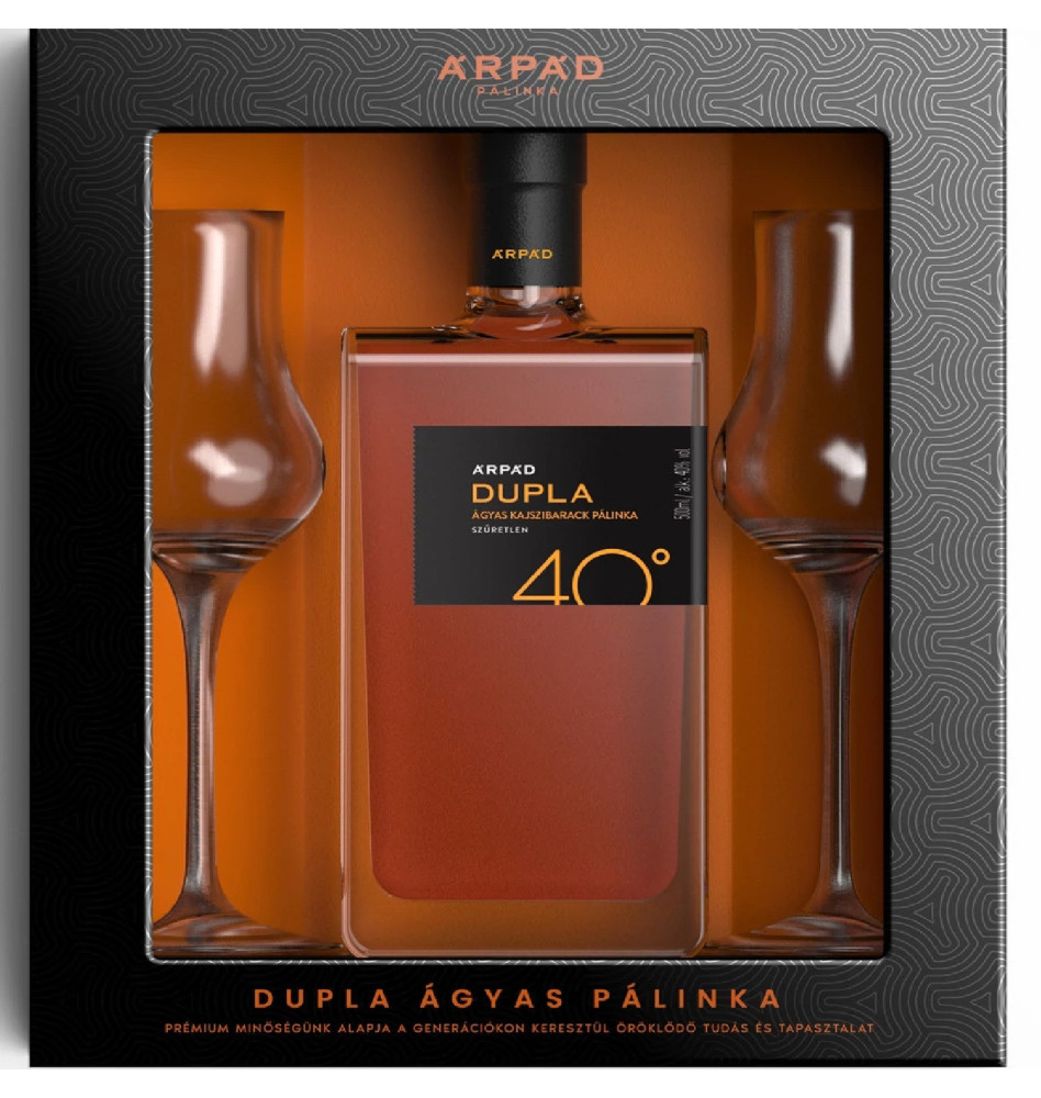 Apricot  Palinka 40% DOUBLE AGED with 2 glass by Arpad