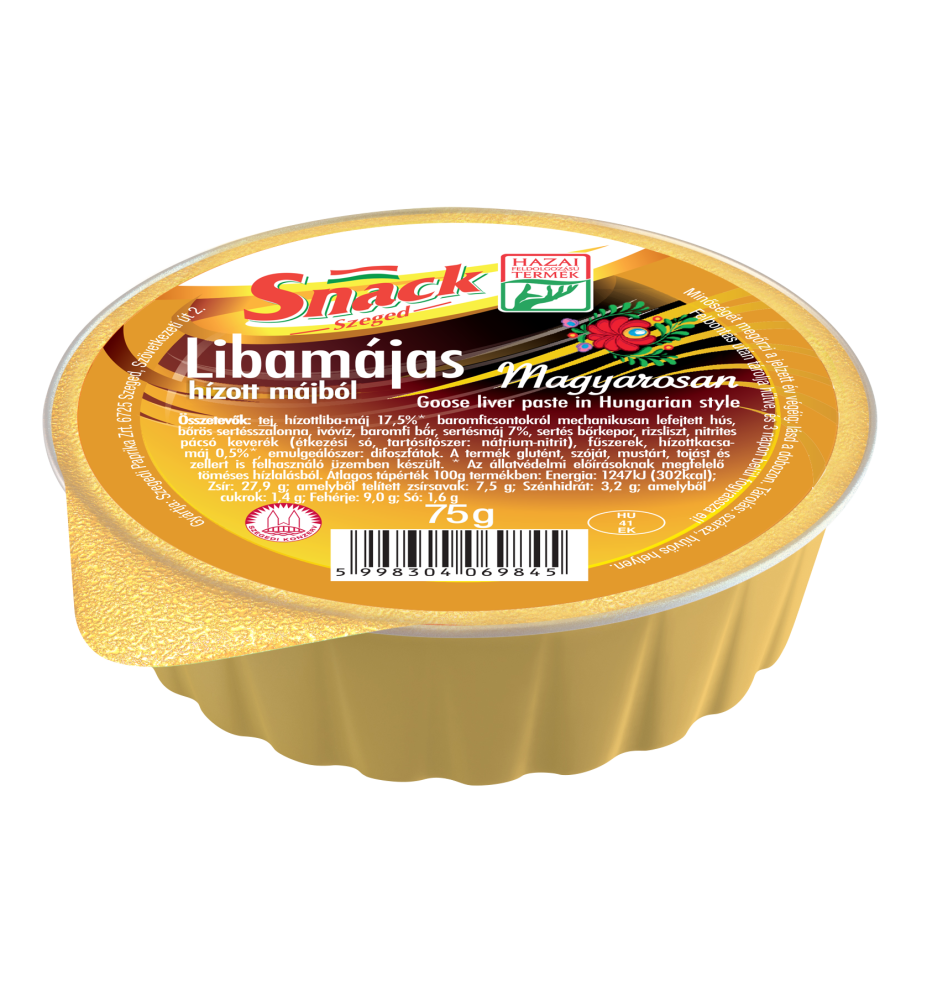 Goose Liver Pate in Hungarian Style 75g Snack