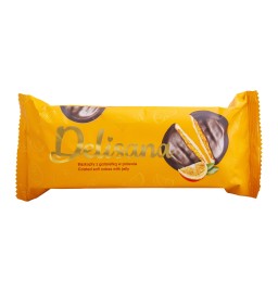 Orange Sponge Biscuits with Jelly in Chocolate 135g – Delisana