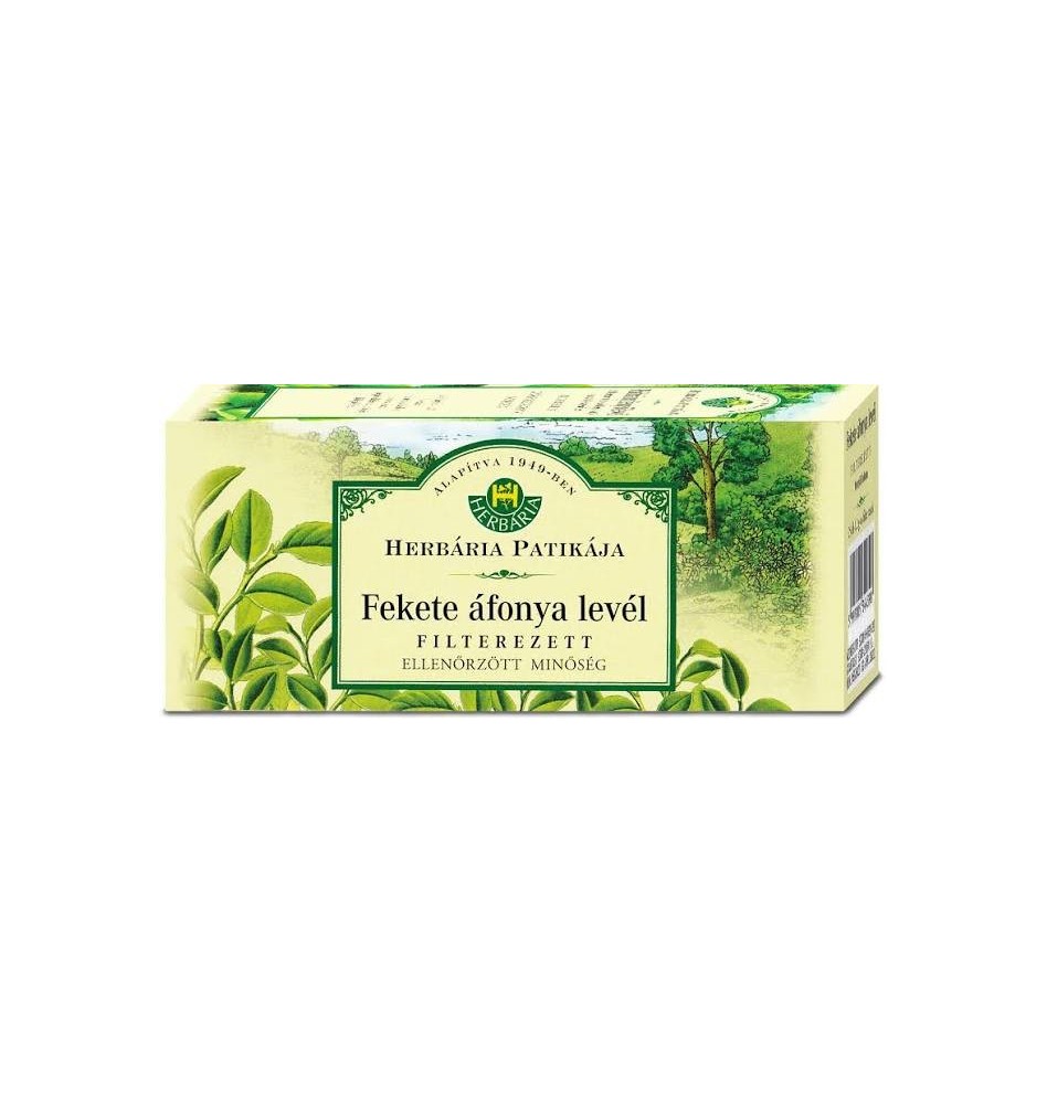 Bilberry leaf Tea 25bags / Fekete Afonya Level Tea Herbaria Hungary